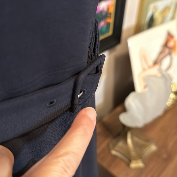 Theory Belted Dress In Sevona Stretch Wool - Picture 6 of 10